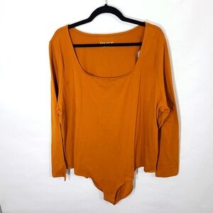 Ava & Viv Women's Size 3X Bodysuit Rust Color NWT Fall‎ Vibe